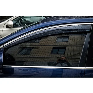Window Deflectors with Chrome Trim (4 pcs, Sunplex Chrome) photo 1