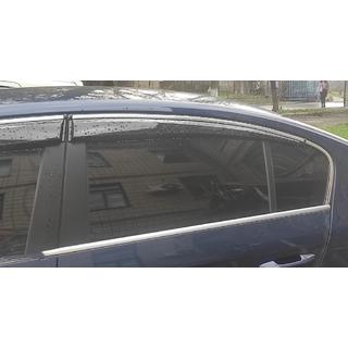 Window Deflectors with Chrome Trim SD (4pcs, EU, Sunplex Chrome) Volkswagen Passat B7 2012-2015 photo 3