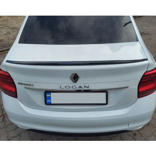 Lip Spoiler (Sunplex, black) (118.5cm x 5.5cm) Renault Logan II 2013-2022 photo 2