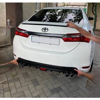 Lip Spoiler (Sunplex, black) (118cm *6.4cm) Toyota Corolla 2013-2019 photo 2