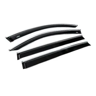 Window deflectors with chrome trim Allspace LWB (4 pcs, HIC) photo 3