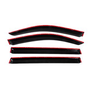 Window deflectors with chrome trim Allspace LWB (4 pcs, HIC) Volkswagen Tiguan 2016-2023 photo 4