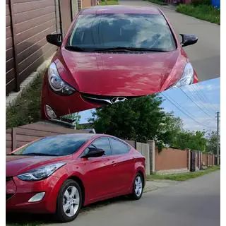 Mirror covers without indicator cutout BMW-style (2 pcs) Hyundai Elantra (MD/UD) 2011-2015 photo 1