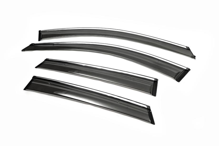 Mazda CX-5 2012-2017 Chrome Window Deflectors (4 pcs, Libao) Photo 2