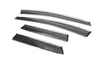 Mazda CX-7 2006-2012 Window deflectors with chrome (4 pcs, Libao) photo 2