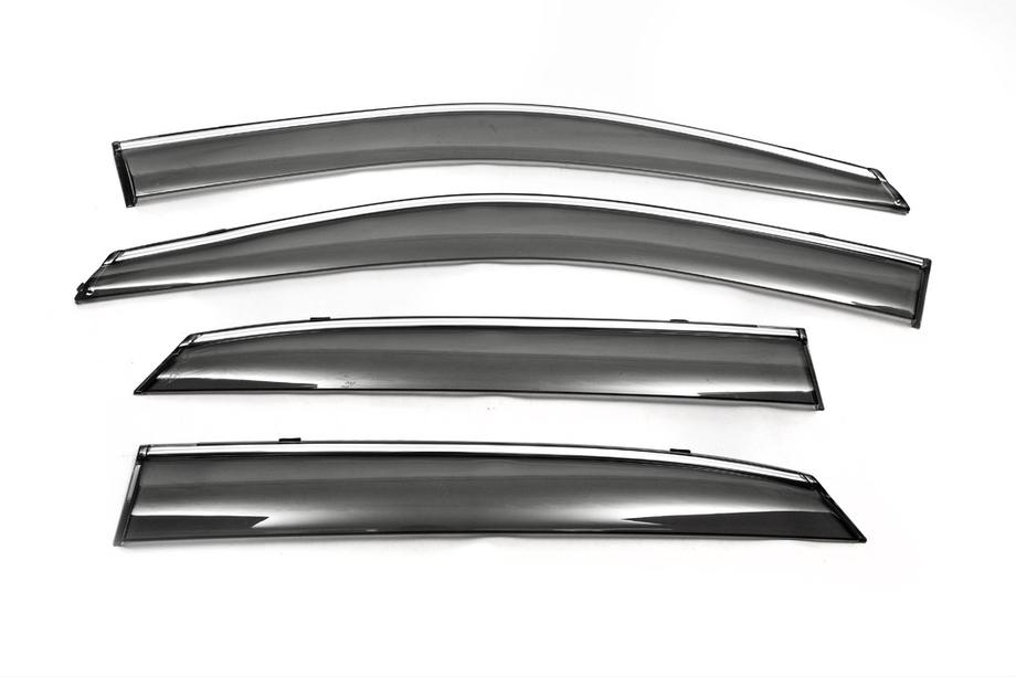BYD S6 2010-2016 Chrome Window Deflectors (4 pcs, Libao) Photo 1