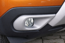 Renault Duster 2018-2024 Fog light covers (ABS, gray) photo 1
