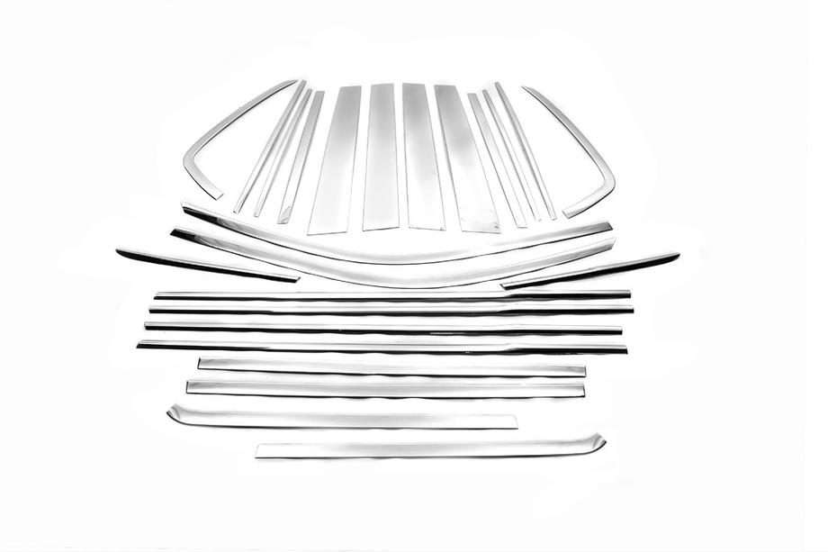 Toyota Land Cruiser Prado 150 2009-2023 Full Window Trim Chrome Set Photo 4