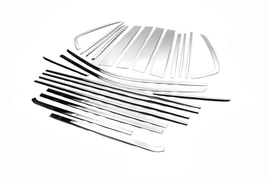 Toyota Land Cruiser Prado 150 2009-2023 Full Window Trim Chrome Set Photo 5