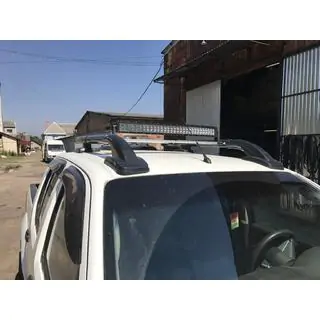 Roof rails with crossbars (2 pcs, black) Toyota Hilux 2006-2015 photo 3