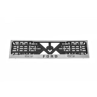 License Plate Frame Chrome Ford (1 pc, Stainless Steel) photo 1