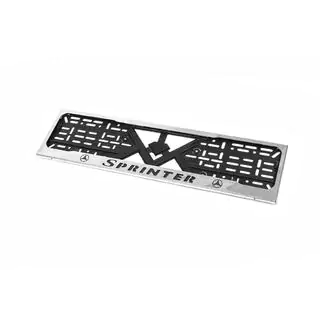 License Plate Frame Chrome (1 pc, Stainless Steel) Mercedes Sprinter W901/902/903/904/905 1995–2006 photo 2