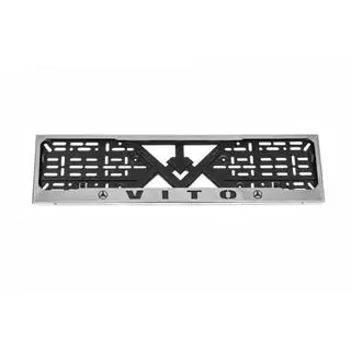 License Plate Frame Chrome (1 pc, Stainless Steel) Mercedes Vito/V-class W447 2014- photo 1