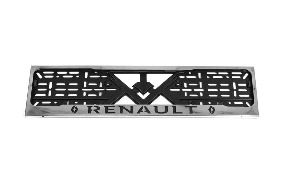Renault License Plate Frame Chrome Renault (1 pc, Stainless Steel) Image
