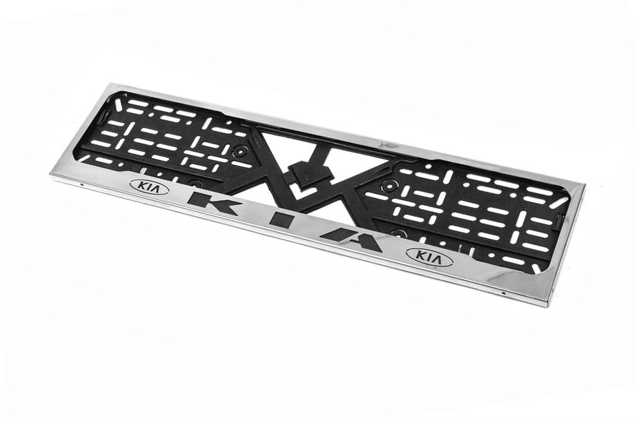 KIA License Plate Frame Chrome Kia (1 pc, Stainless Steel) Photo 1