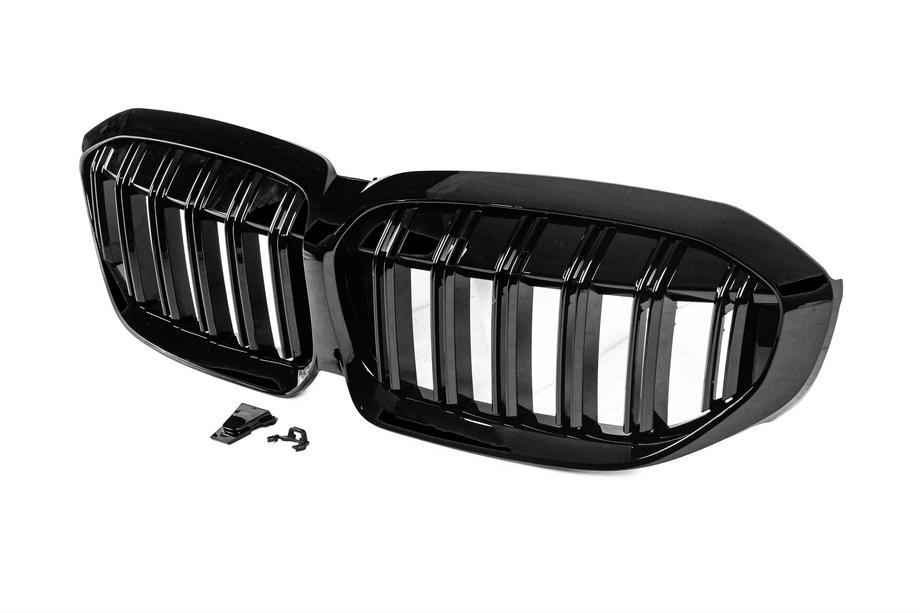 BMW 3 Series G20/G21 2018- M-Look V2 Kidney Grilles (2018-2022, Gloss Black) Photo 4