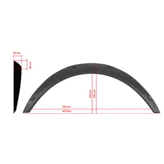 Universal Fender Flares UNIV-032 (4 pcs, ABS plastic, black) photo 1
