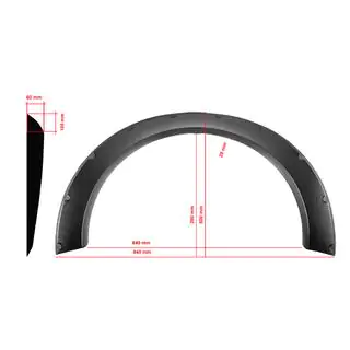 Universal Fender Flares UNIV-034 (4 pcs, ABS plastic, black) photo 1