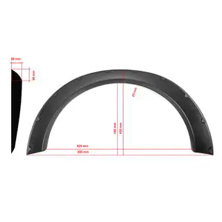 Universal Fender Flares UNIV-033 (4 pcs, ABS plastic, black) photo 1