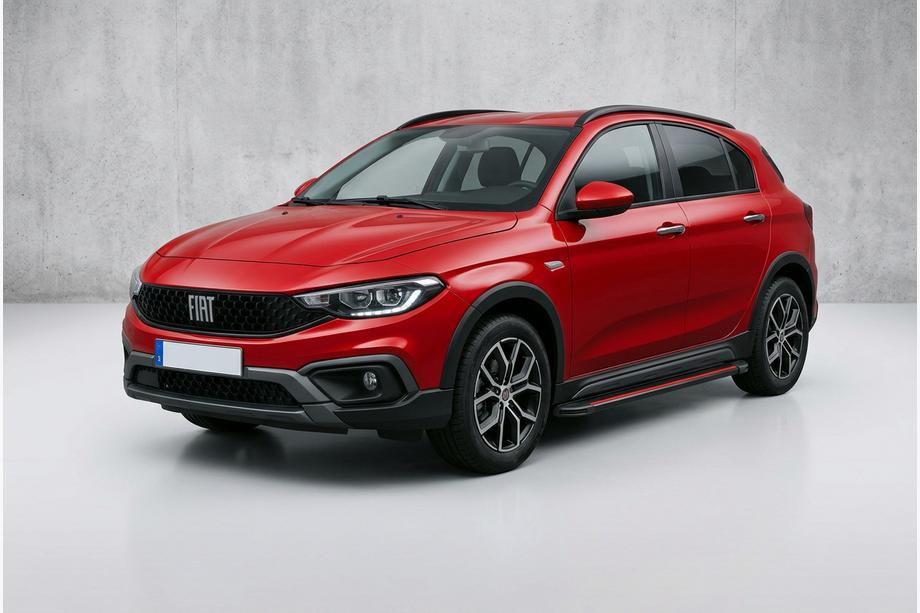 Fiat Tipo Cross 2021- Side Steps Maya Red (2 pcs, Aluminum) Image