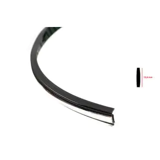 Black door molding with chrome strip by the meter sal32 (1 meter, 13.5 mm) photo 2