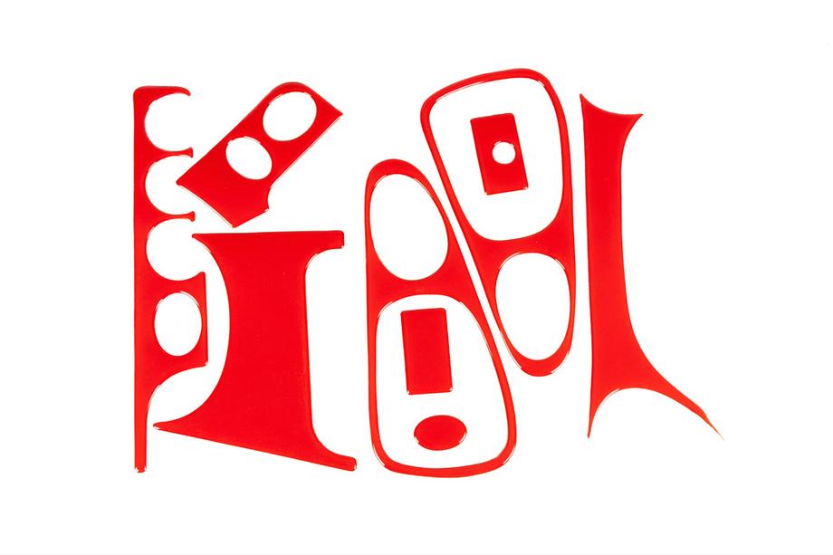 Ford Escort 1995-2000 Dashboard Trim Covers (red) Image