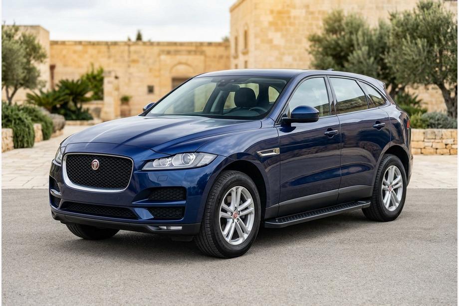 Jaguar F-PACE 2016- Side Steps Allmond Black (2 pcs, Aluminum) Image