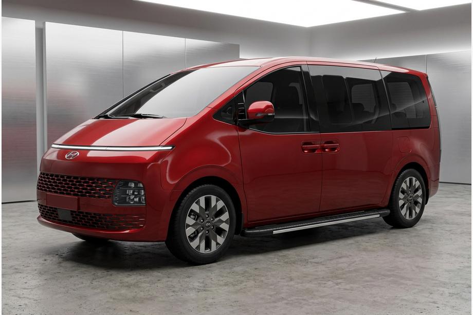 Hyundai Staria 2021- Side Steps Bosphorus Grey (2 pcs, Aluminum) Image