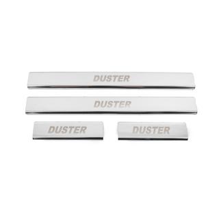 Stainless Steel Door Sill Protectors Carmos V2 (4 pcs) Dacia Duster 2008-2018 photo 1