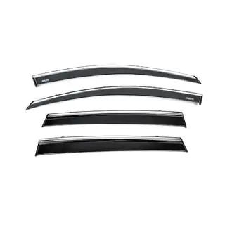 Window deflectors with chrome trim (4 pcs, Niken) photo 1