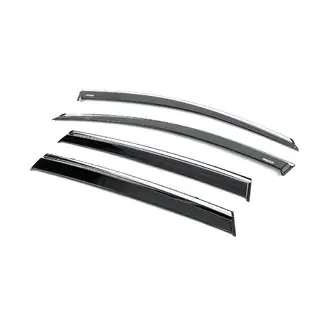 Window deflectors with chrome trim (4 pcs, Niken) photo 2