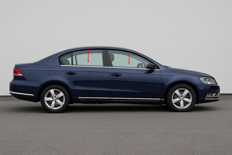 Volkswagen Passat B7 2012-2015 Window Trim SD/SW Stainless Steel Image
