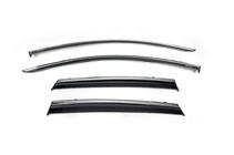Renault Clio V 2019- Window deflectors with chrome trim (4 pcs, Niken) photo 1