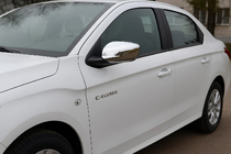 Citroen C-Elysee 2013-2022 Mirror Covers (2 pcs, Stainless Steel) photo 1